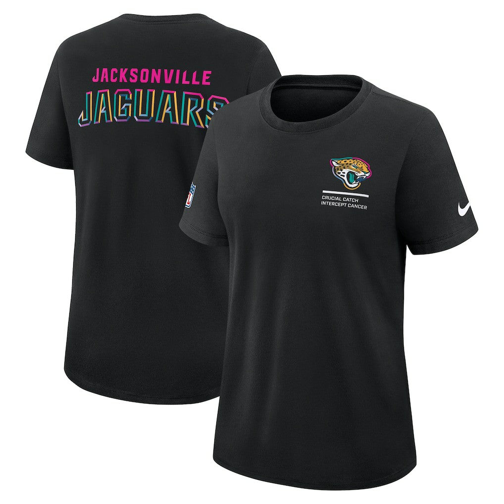 Jacksonville Jaguars Women's 2025 NFL Crucial Catch Tri-Blend Dri-FIT T-Shirt - Black - Nike