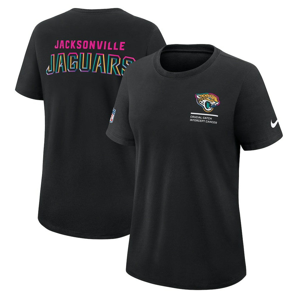 Jacksonville Jaguars Women's 2025 NFL Crucial Catch Tri-Blend Dri-FIT T-Shirt - Black - Nike