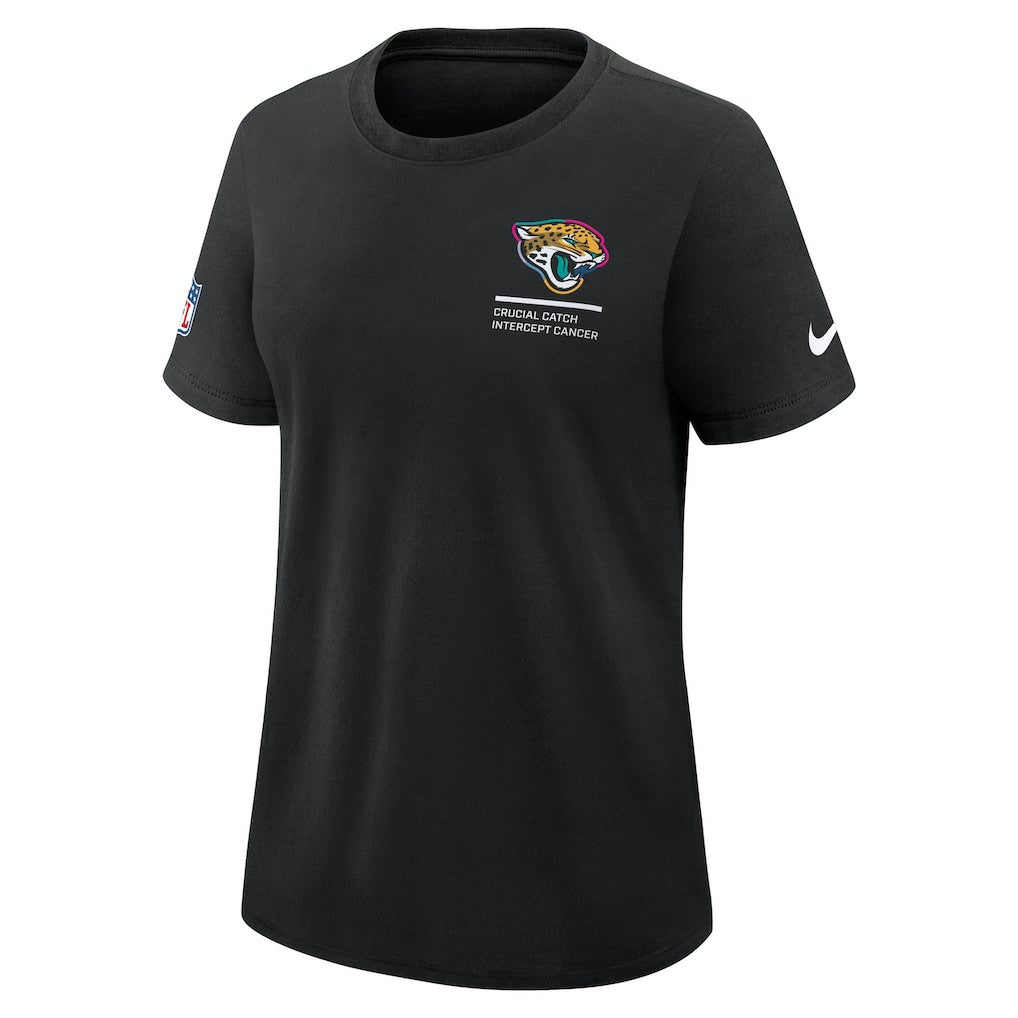Jacksonville Jaguars Women's 2025 NFL Crucial Catch Tri-Blend Dri-FIT T-Shirt - Black - Nike