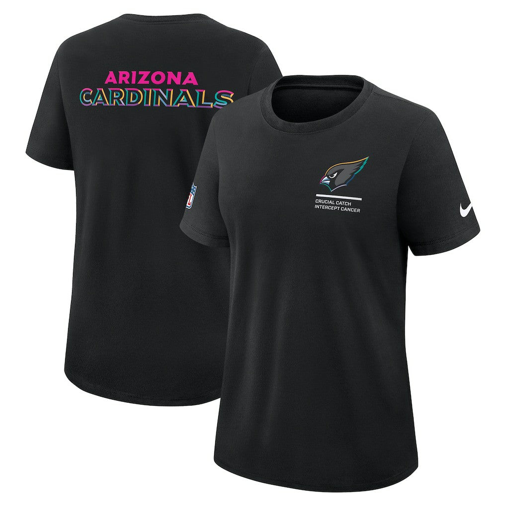 Arizona Cardinals Women's 2025 NFL Crucial Catch Tri-Blend Dri-FIT T-Shirt - Black - Nike