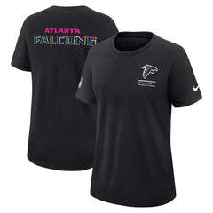 Atlanta Falcons Women's 2025 NFL Crucial Catch Tri-Blend Dri-FIT T-Shirt - Black - Nike