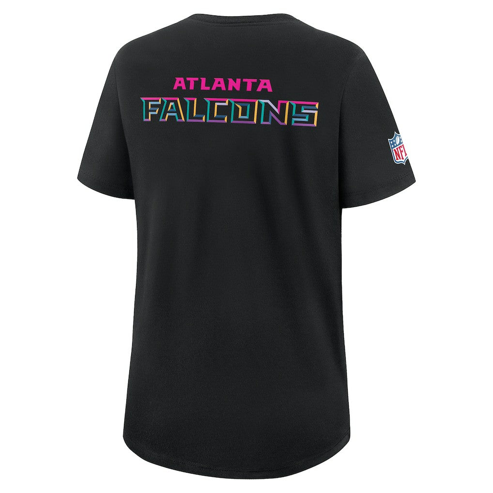 Atlanta Falcons Women's 2025 NFL Crucial Catch Tri-Blend Dri-FIT T-Shirt - Black - Nike