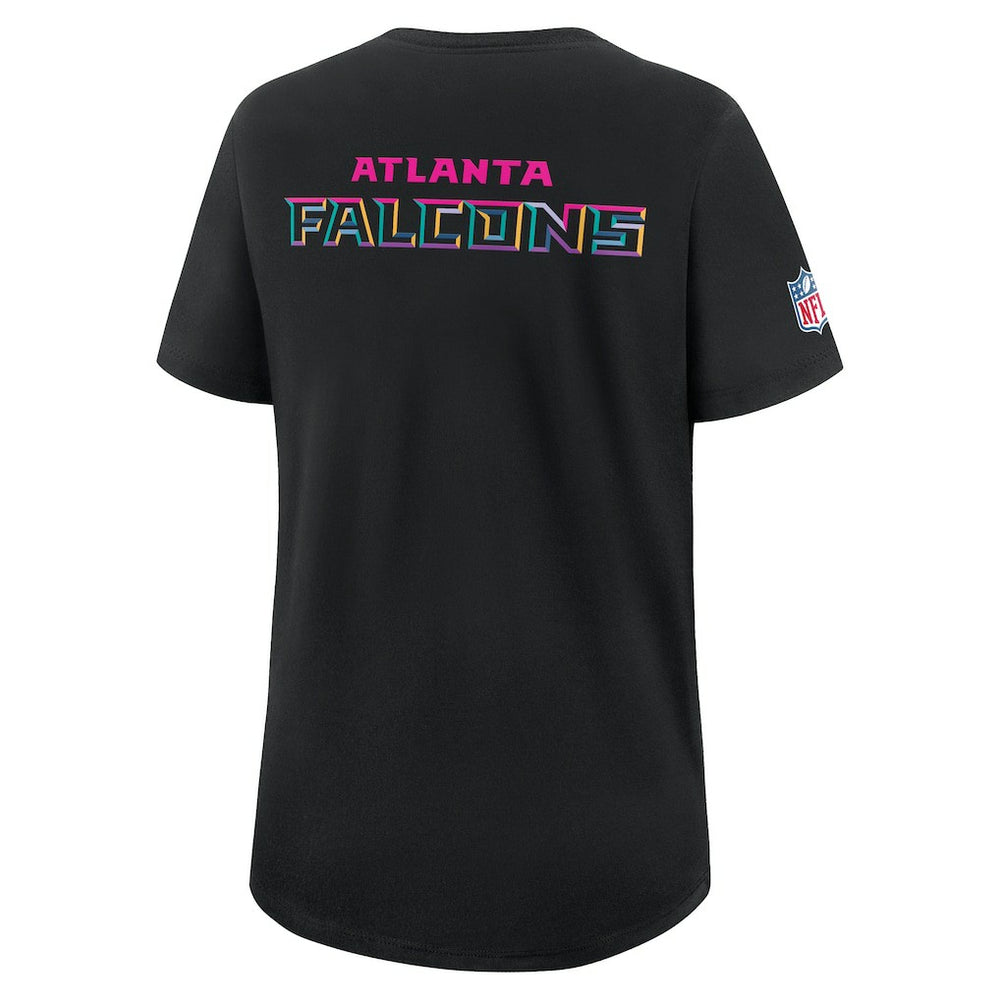 Atlanta Falcons Women's 2025 NFL Crucial Catch Tri-Blend Dri-FIT T-Shirt - Black - Nike