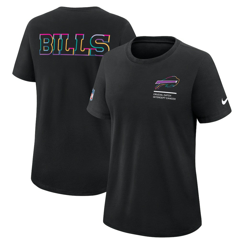 Buffalo Bills Women's 2025 NFL Crucial Catch Tri-Blend Dri-FIT T-Shirt - Black - Nike