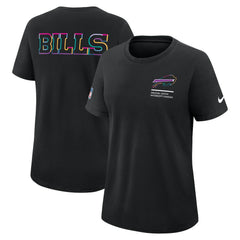 Buffalo Bills Women's 2025 NFL Crucial Catch Tri-Blend Dri-FIT T-Shirt - Black - Nike