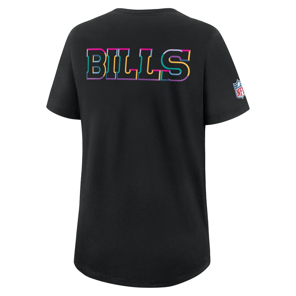 Buffalo Bills Women's 2025 NFL Crucial Catch Tri-Blend Dri-FIT T-Shirt - Black - Nike
