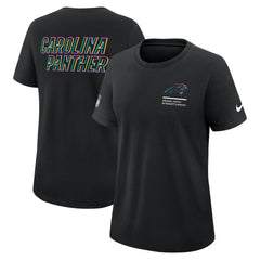 Carolina Panthers Women's 2025 NFL Crucial Catch Tri-Blend Dri-FIT T-Shirt - Black - Nike