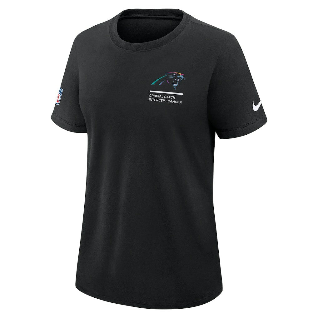 Carolina Panthers Women's 2025 NFL Crucial Catch Tri-Blend Dri-FIT T-Shirt - Black - Nike