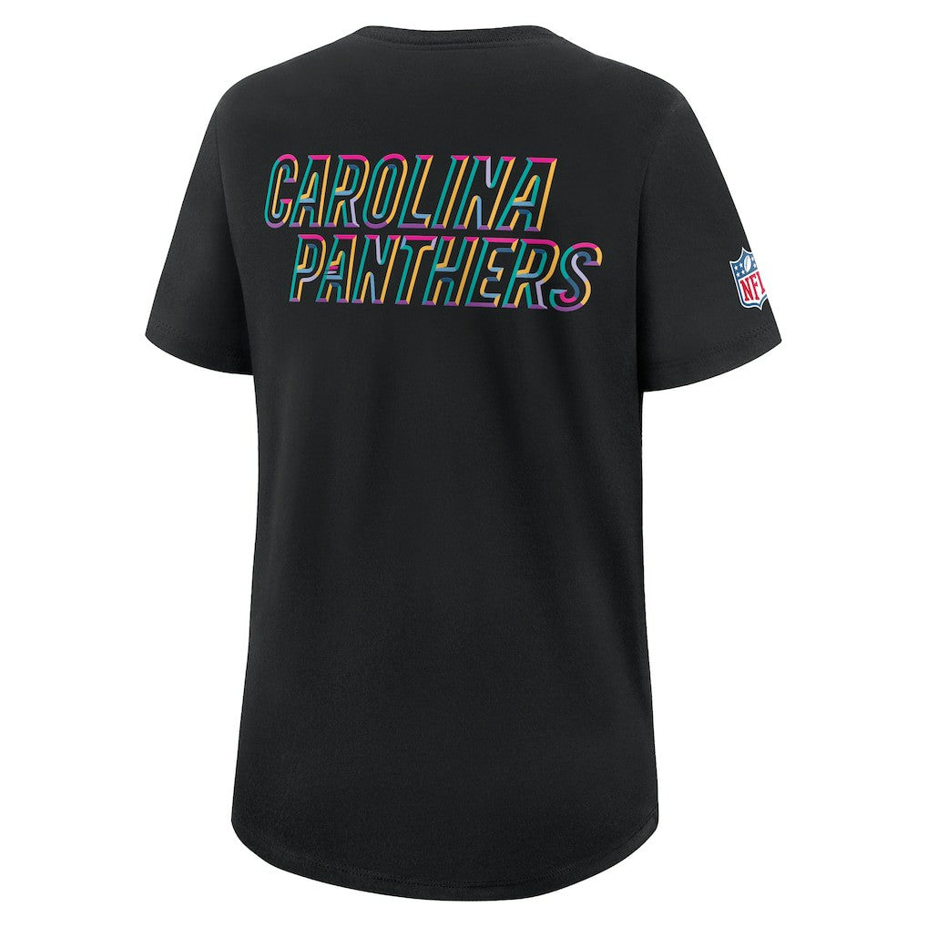 Carolina Panthers Women's 2025 NFL Crucial Catch Tri-Blend Dri-FIT T-Shirt - Black - Nike