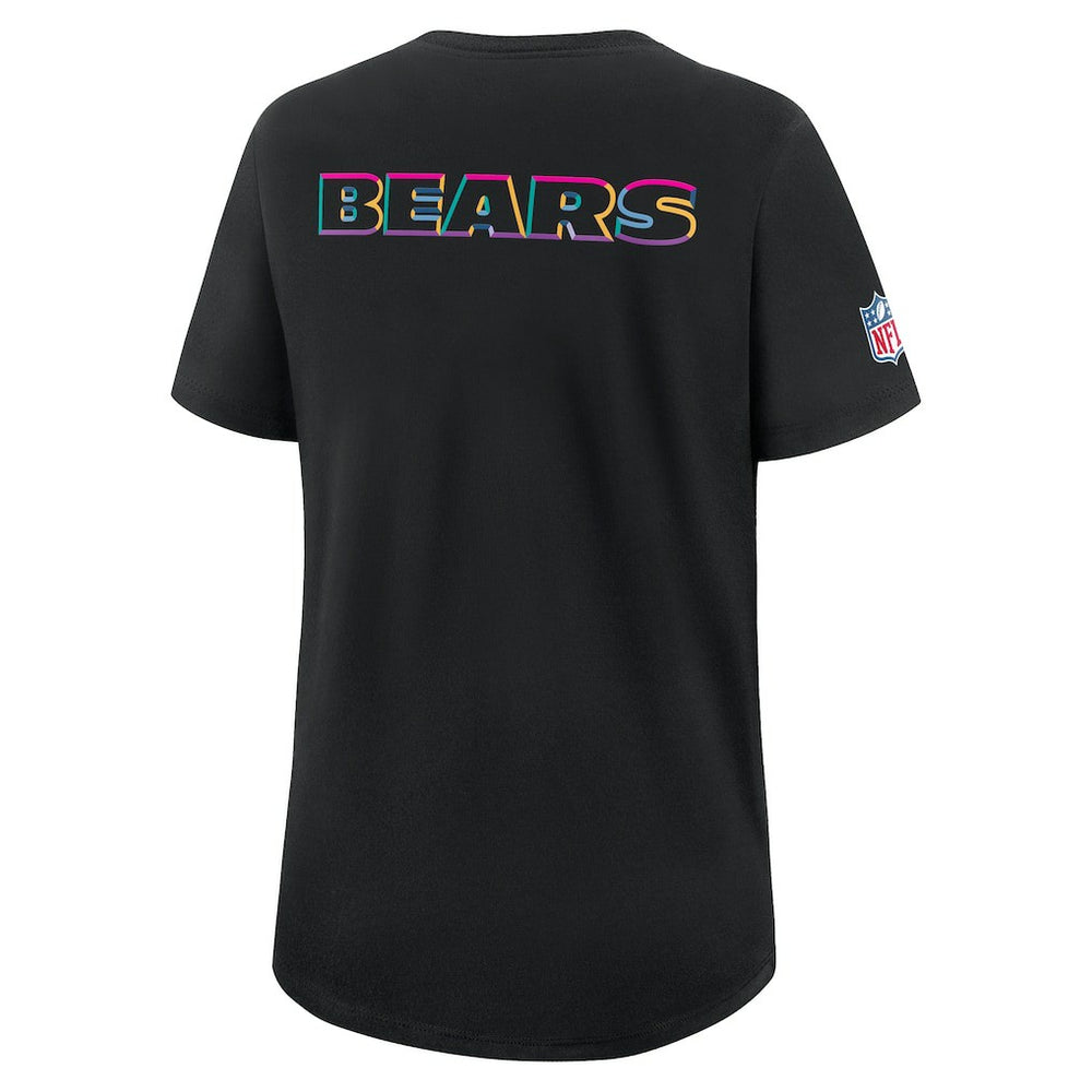 Chicago Bears Women's 2025 NFL Crucial Catch Tri-Blend Dri-FIT T-Shirt - Black - Nike