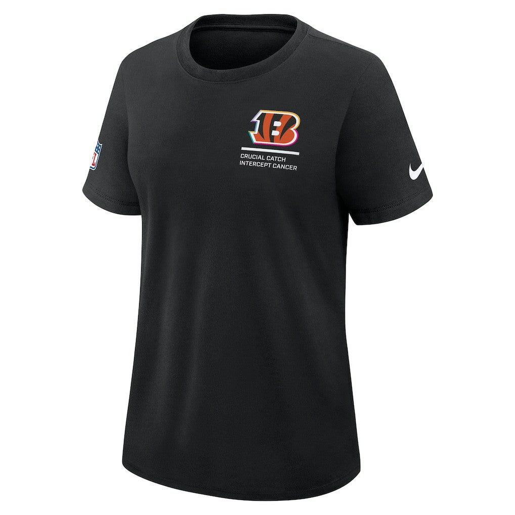 Cincinnati Bengals Women's 2025 NFL Crucial Catch Tri-Blend Dri-FIT T-Shirt - Black - Nike