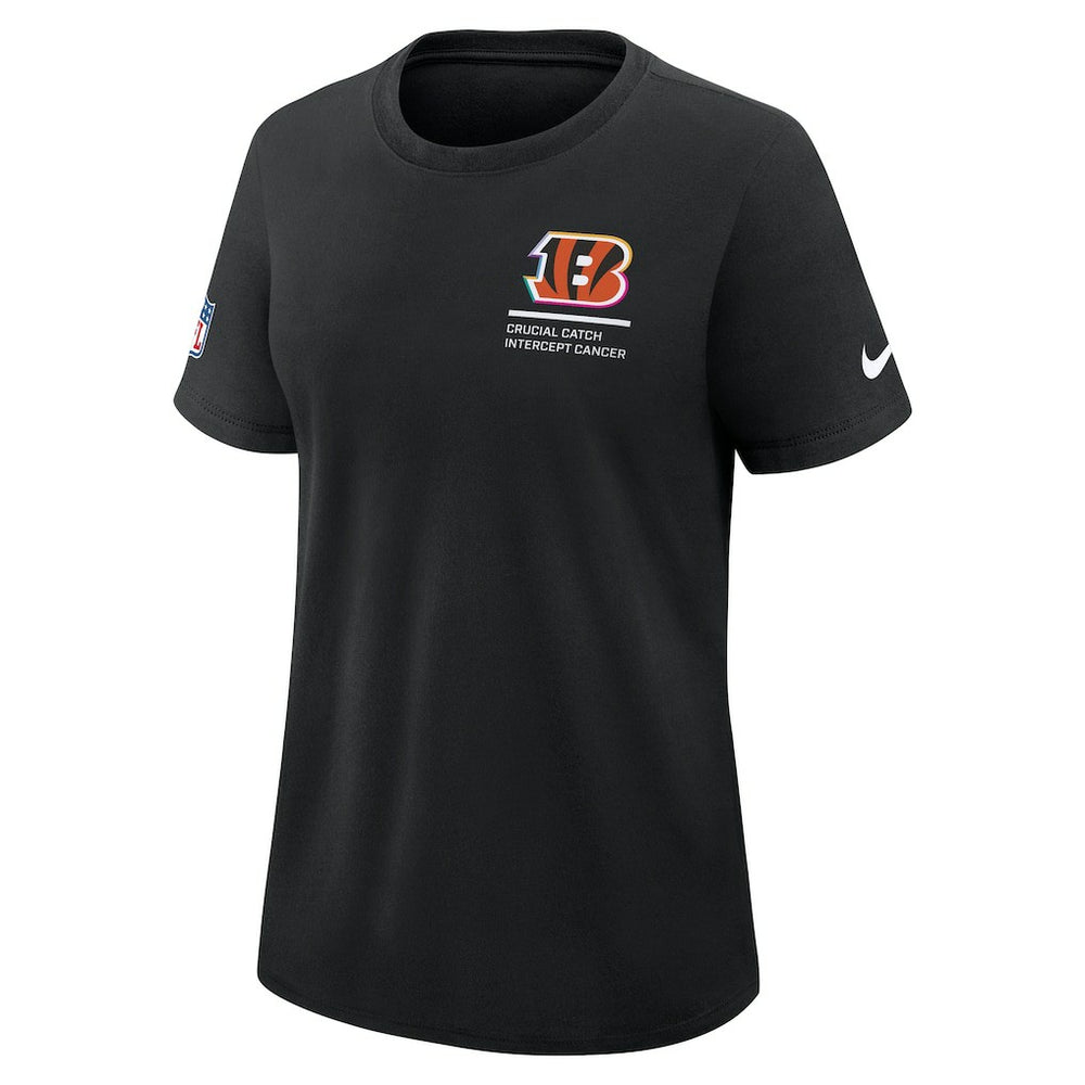 Cincinnati Bengals Women's 2025 NFL Crucial Catch Tri-Blend Dri-FIT T-Shirt - Black - Nike