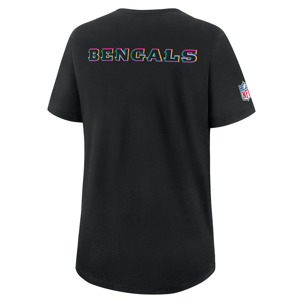 Cincinnati Bengals Women's 2025 NFL Crucial Catch Tri-Blend Dri-FIT T-Shirt - Black - Nike