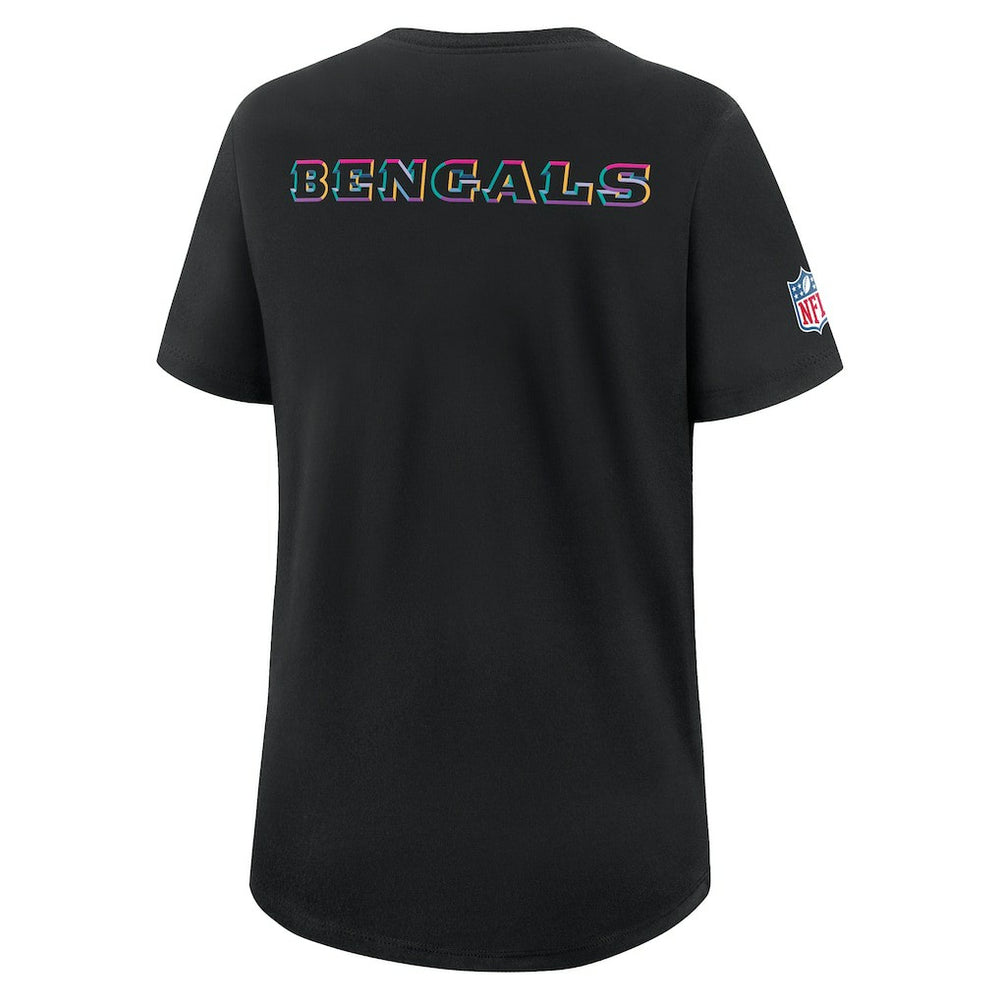 Cincinnati Bengals Women's 2025 NFL Crucial Catch Tri-Blend Dri-FIT T-Shirt - Black - Nike