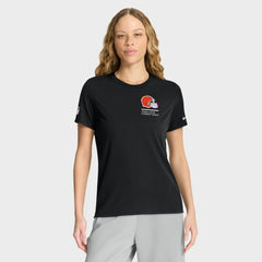 Cleveland Browns Women's 2025 NFL Crucial Catch Tri-Blend Dri-FIT T-Shirt - Black - Nike