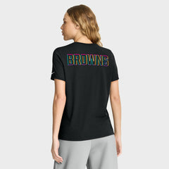 Cleveland Browns Women's 2025 NFL Crucial Catch Tri-Blend Dri-FIT T-Shirt - Black - Nike