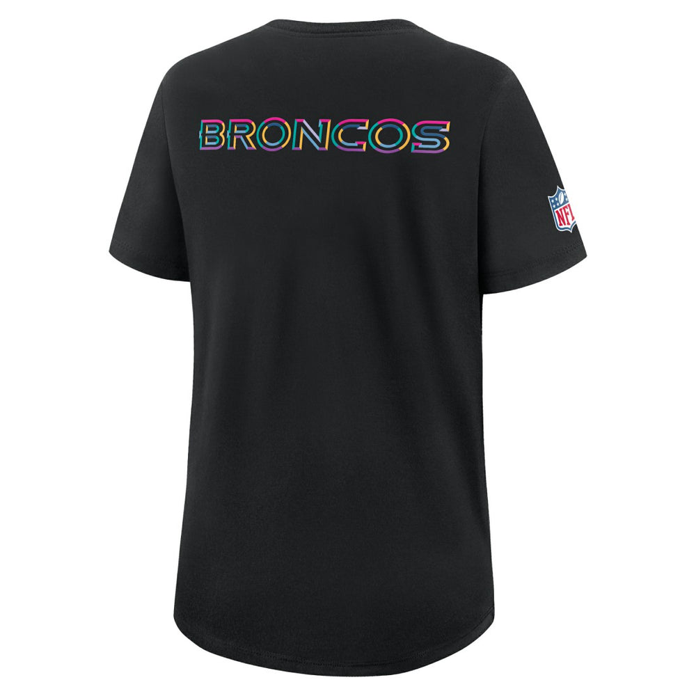Denver Broncos Women's 2025 NFL Crucial Catch Tri-Blend Dri-FIT T-Shirt - Black - Nike