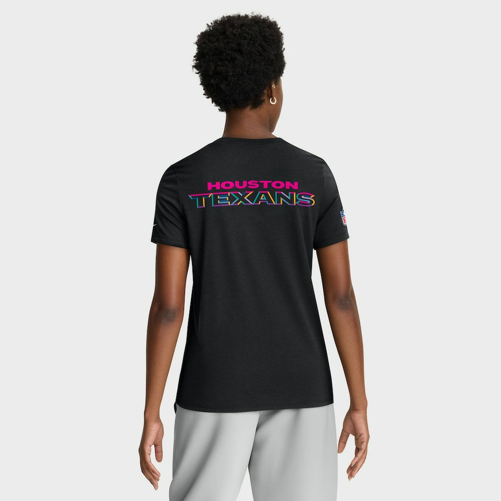 Houston Texans Women's 2025 NFL Crucial Catch Tri-Blend Dri-FIT T-Shirt - Black - Nike