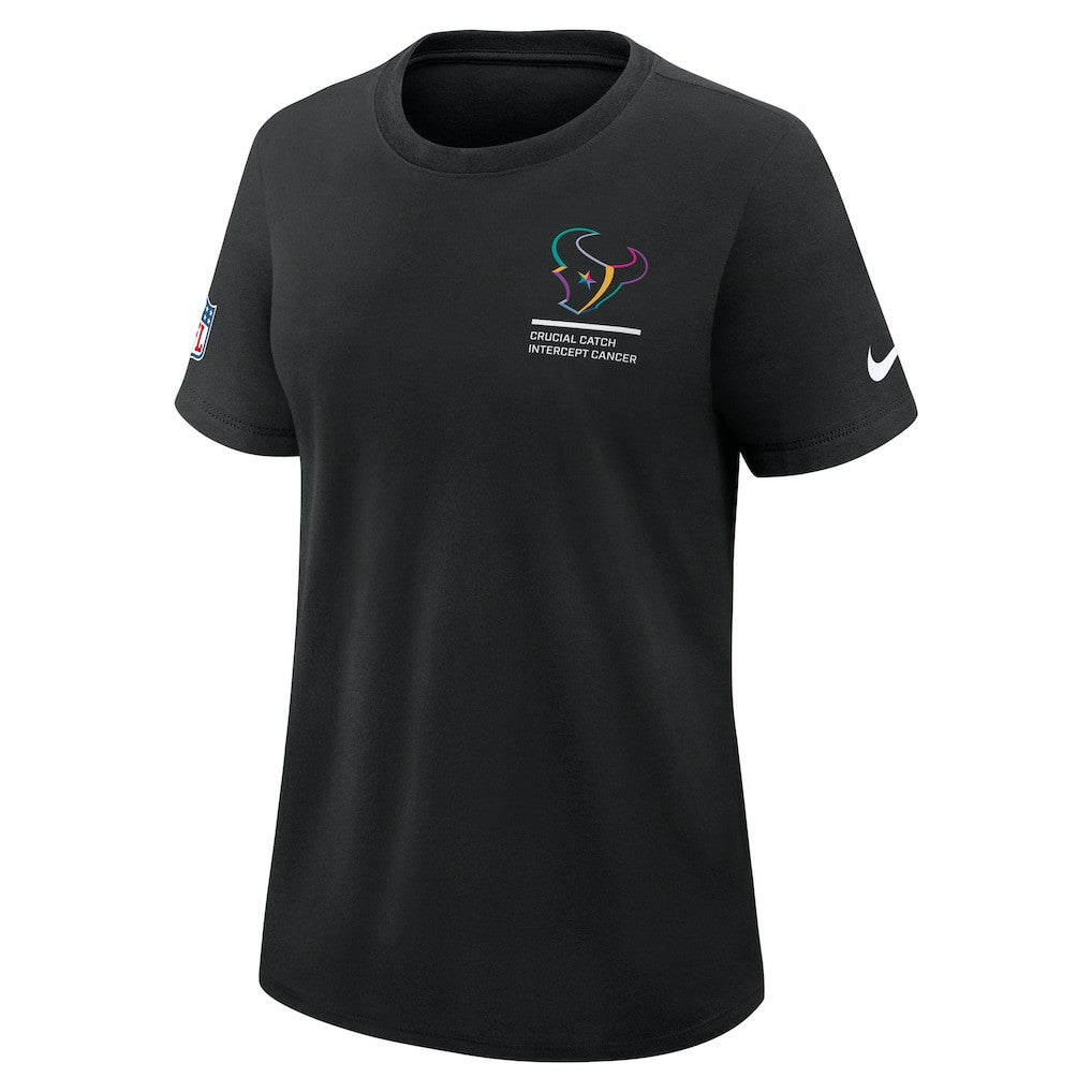 Houston Texans Women's 2025 NFL Crucial Catch Tri-Blend Dri-FIT T-Shirt - Black - Nike