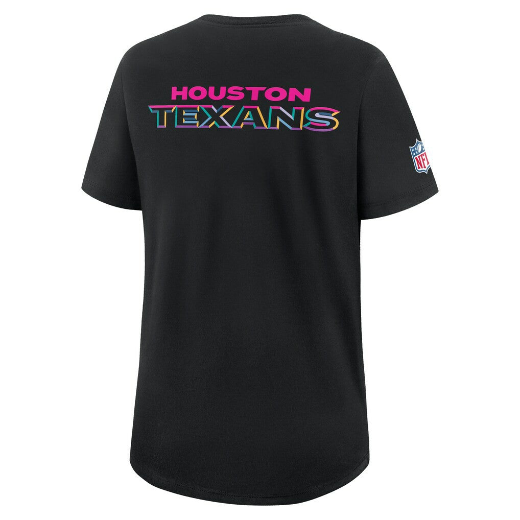 Houston Texans Women's 2025 NFL Crucial Catch Tri-Blend Dri-FIT T-Shirt - Black - Nike