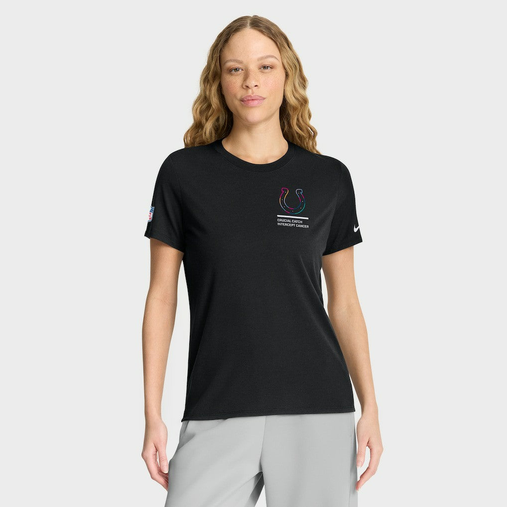 Indianapolis Colts Women's 2025 NFL Crucial Catch Tri-Blend Dri-FIT T-Shirt - Black - Nike
