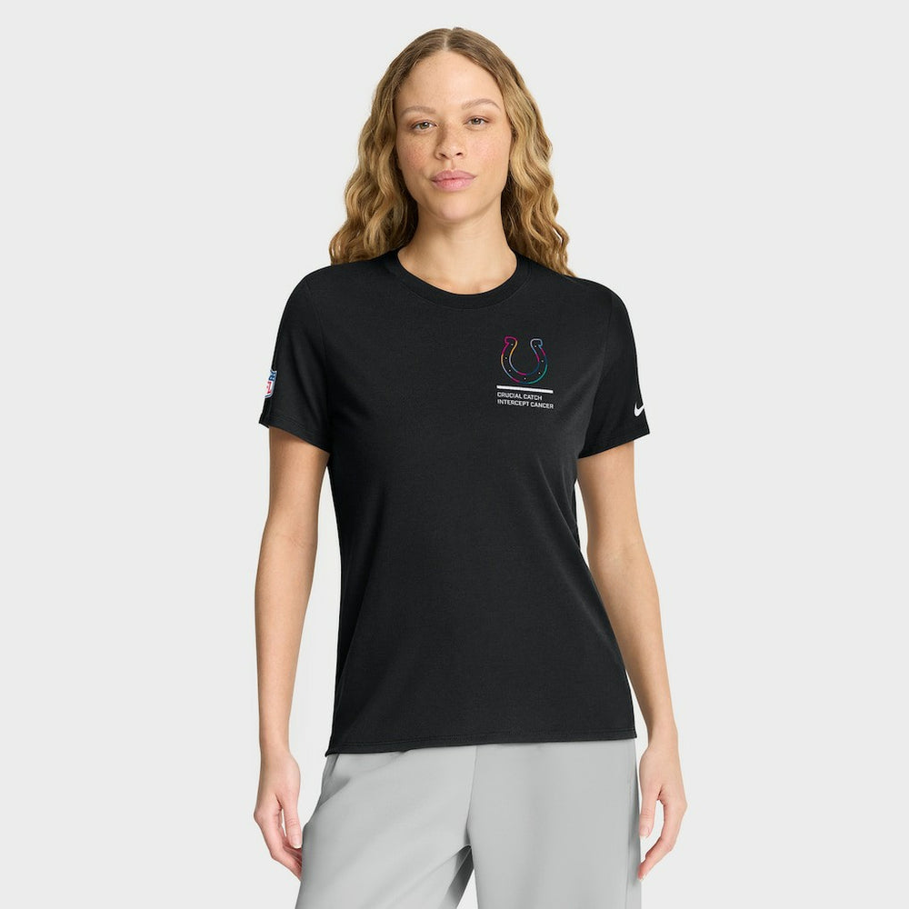 Indianapolis Colts Women's 2025 NFL Crucial Catch Tri-Blend Dri-FIT T-Shirt - Black - Nike