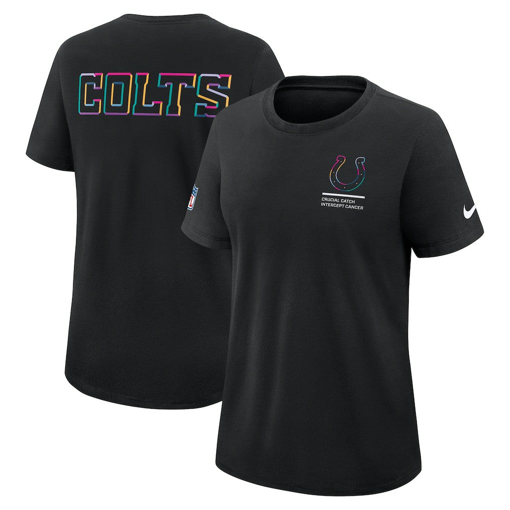 Indianapolis Colts Women's 2025 NFL Crucial Catch Tri-Blend Dri-FIT T-Shirt - Black - Nike