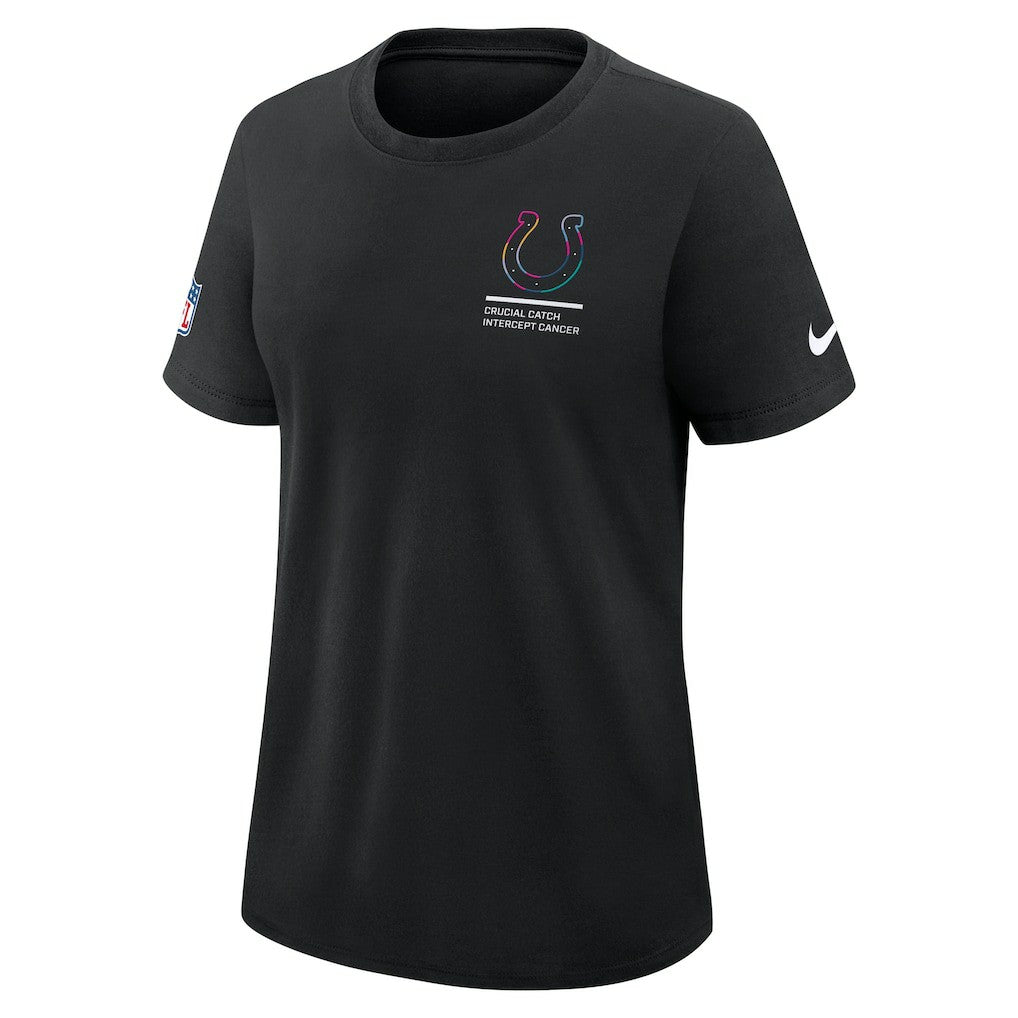Indianapolis Colts Women's 2025 NFL Crucial Catch Tri-Blend Dri-FIT T-Shirt - Black - Nike