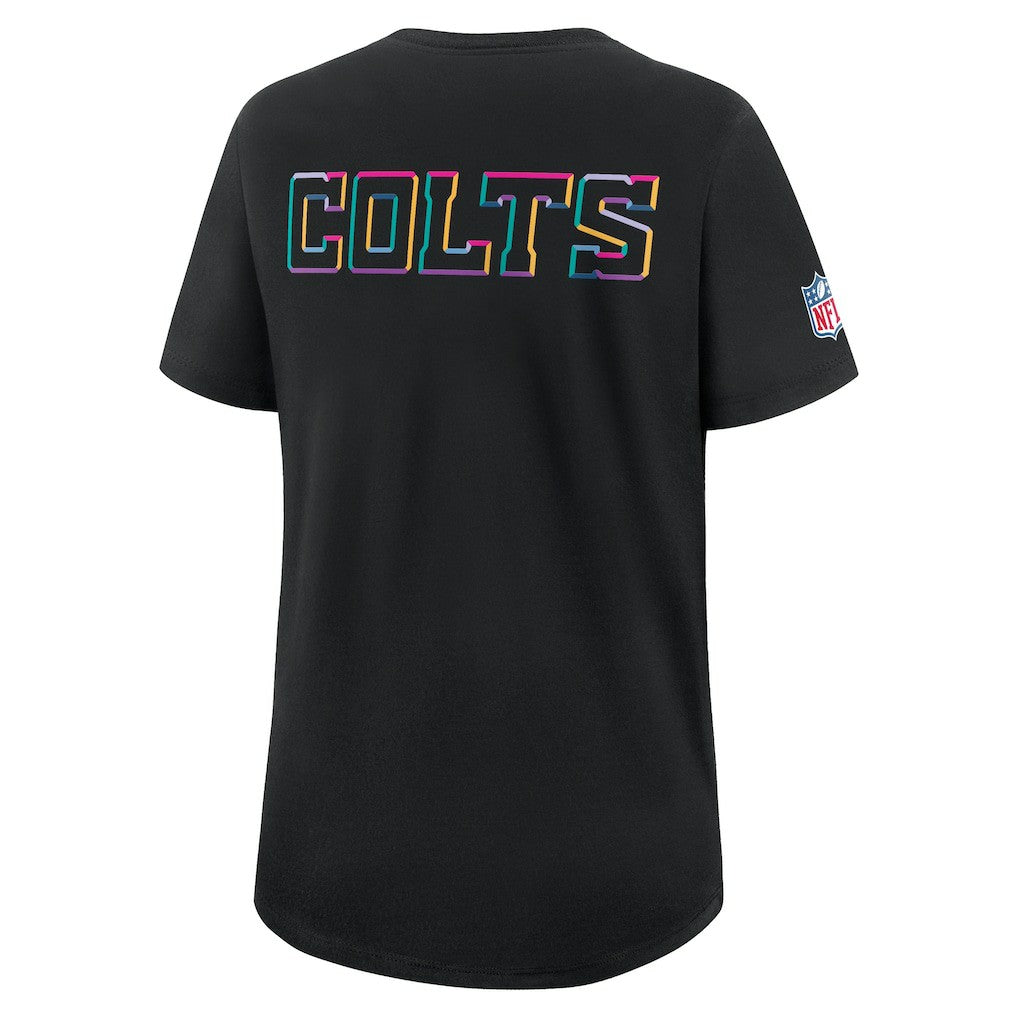 Indianapolis Colts Women's 2025 NFL Crucial Catch Tri-Blend Dri-FIT T-Shirt - Black - Nike