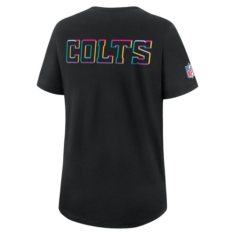 Indianapolis Colts Women's 2025 NFL Crucial Catch Tri-Blend Dri-FIT T-Shirt - Black - Nike