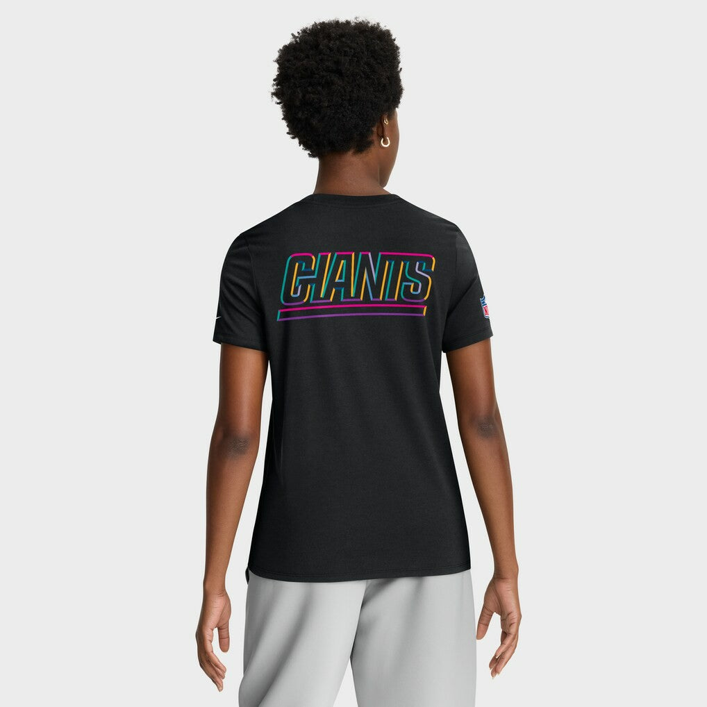New York Giants Women's 2025 NFL Crucial Catch Tri-Blend Dri-FIT T-Shirt - Black - Nike