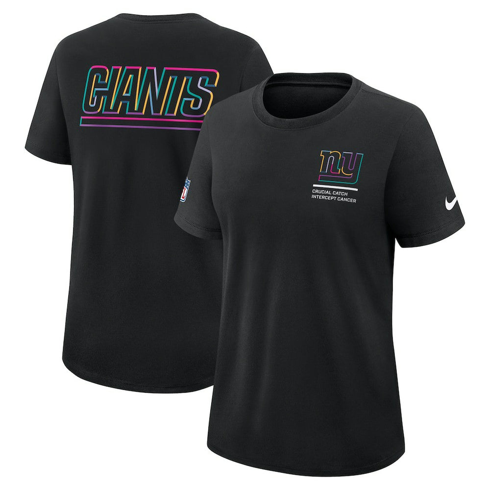 New York Giants Women's 2025 NFL Crucial Catch Tri-Blend Dri-FIT T-Shirt - Black - Nike