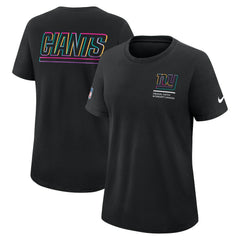 New York Giants Women's 2025 NFL Crucial Catch Tri-Blend Dri-FIT T-Shirt - Black - Nike