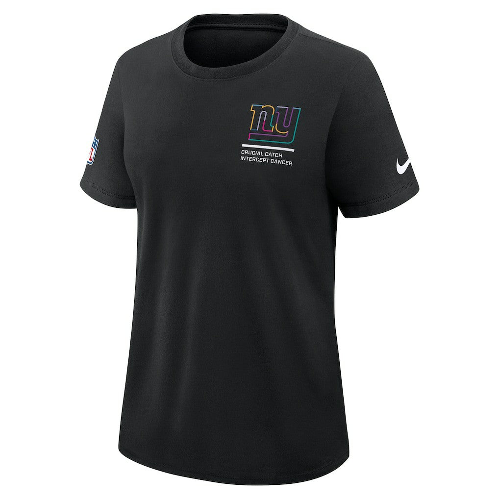 New York Giants Women's 2025 NFL Crucial Catch Tri-Blend Dri-FIT T-Shirt - Black - Nike