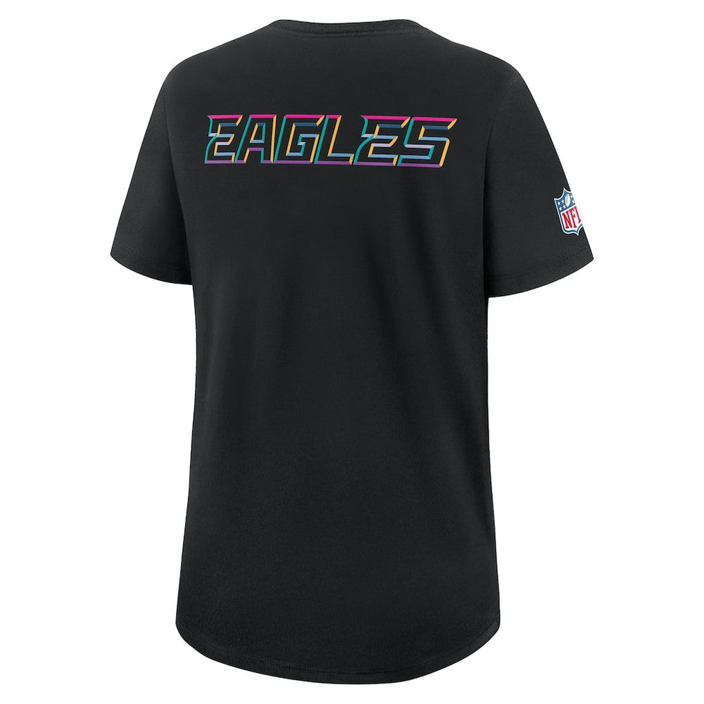 Philadelphia Eagles Women's 2025 NFL Crucial Catch Tri-Blend Dri-FIT T-Shirt - Black - Nike