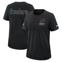 Pittsburgh Steelers Women's 2025 NFL Crucial Catch Tri-Blend Dri-FIT T-Shirt - Black - Nike