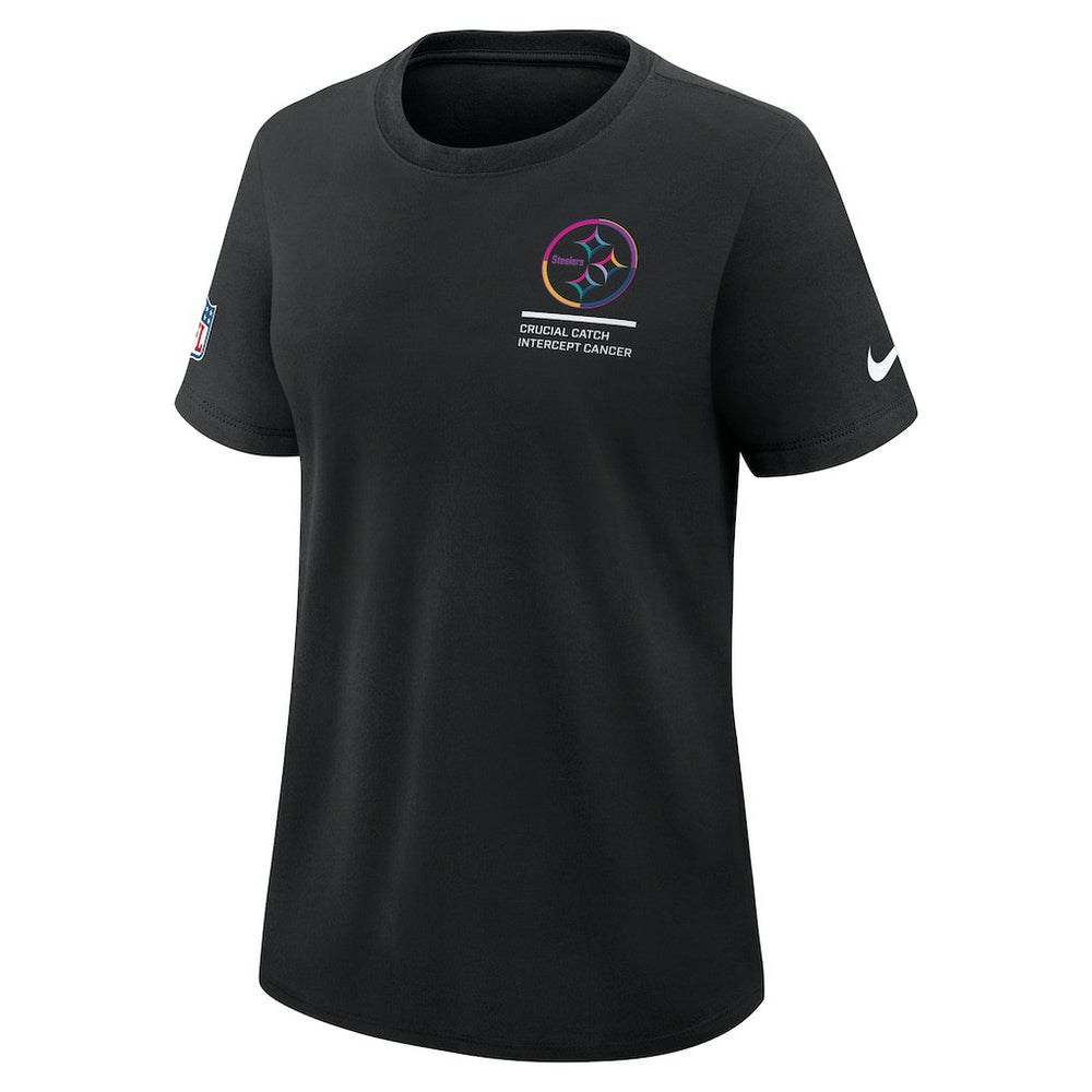 Pittsburgh Steelers Women's 2025 NFL Crucial Catch Tri-Blend Dri-FIT T-Shirt - Black - Nike