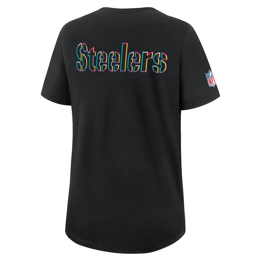 Pittsburgh Steelers Women's 2025 NFL Crucial Catch Tri-Blend Dri-FIT T-Shirt - Black - Nike