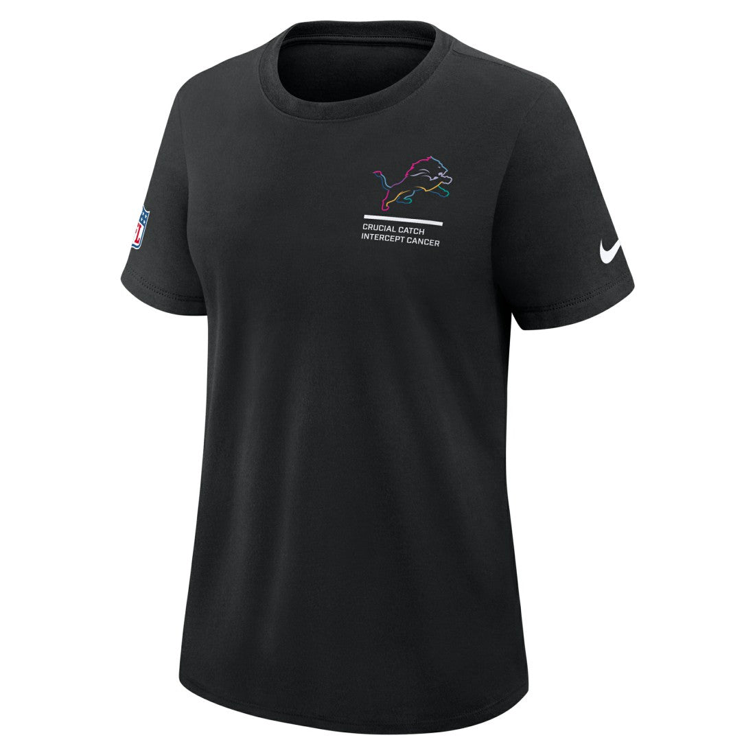 Detroit Lions Women's 2025 NFL Crucial Catch Tri-Blend Dri-FIT T-Shirt - Black - Nike
