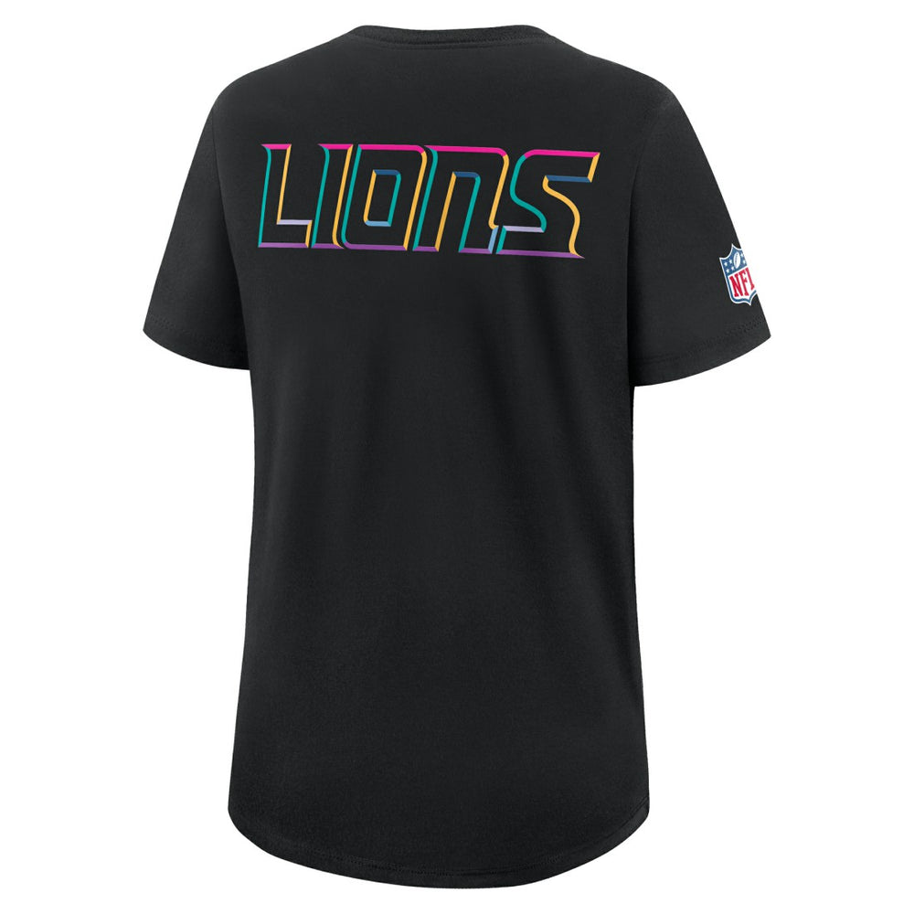 Detroit Lions Women's 2025 NFL Crucial Catch Tri-Blend Dri-FIT T-Shirt - Black - Nike