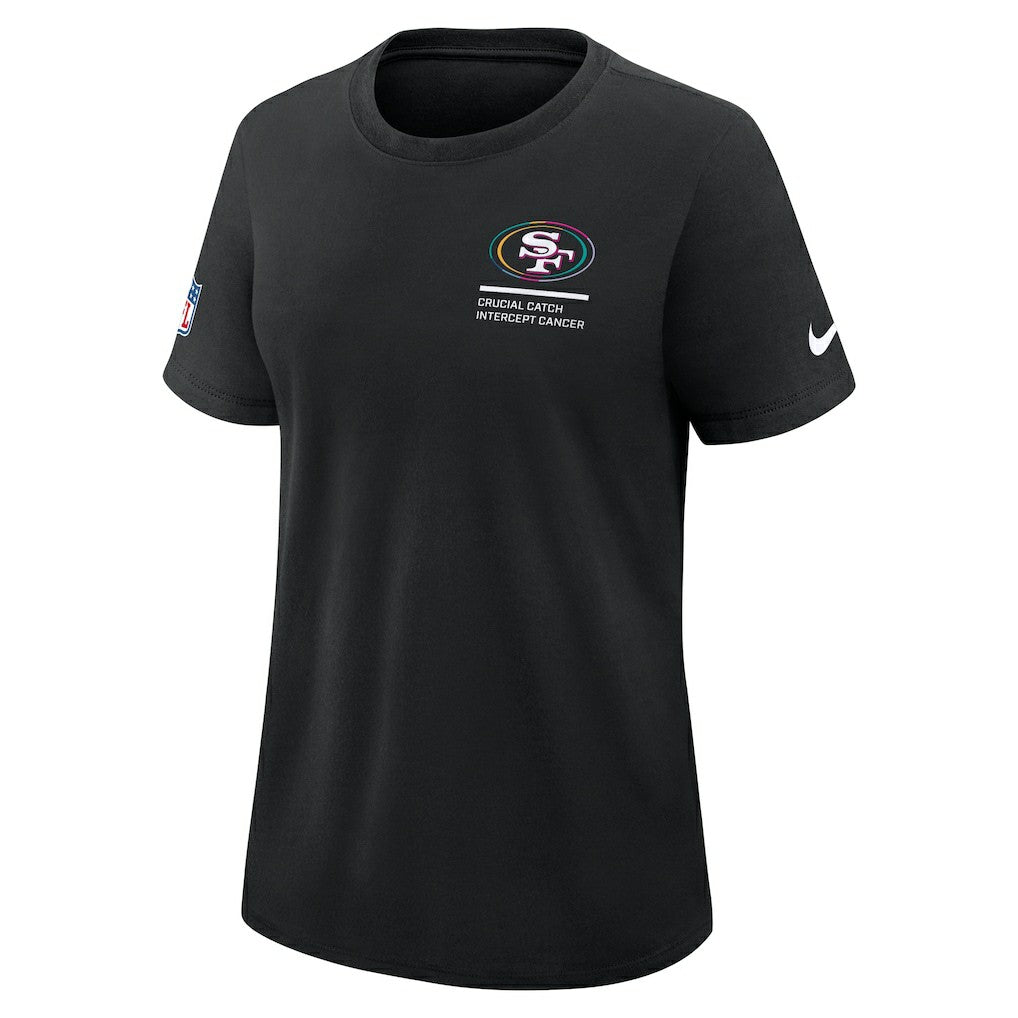 San Francisco 49ers Women's 2025 NFL Crucial Catch Tri-Blend Dri-FIT T-Shirt - Black - Nike