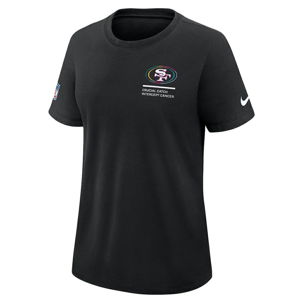 San Francisco 49ers Women's 2025 NFL Crucial Catch Tri-Blend Dri-FIT T-Shirt - Black - Nike