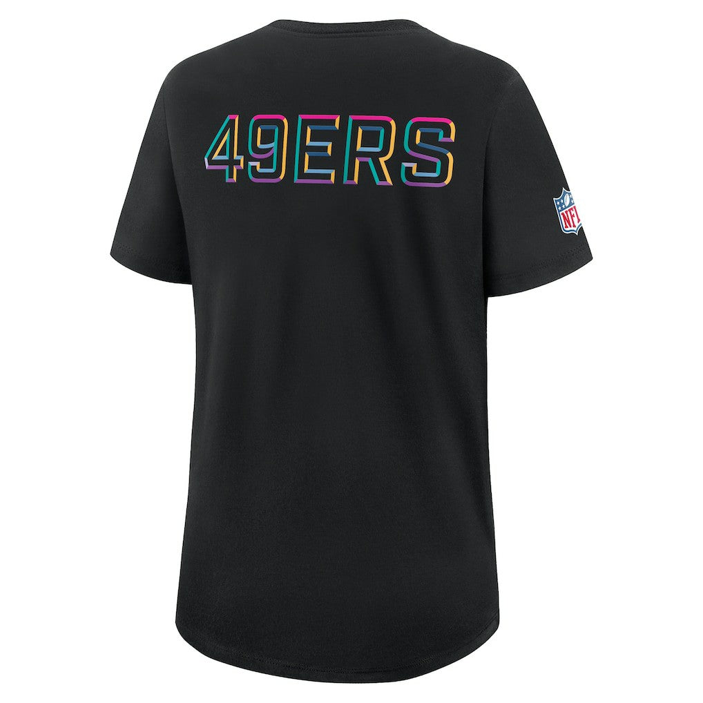 San Francisco 49ers Women's 2025 NFL Crucial Catch Tri-Blend Dri-FIT T-Shirt - Black - Nike