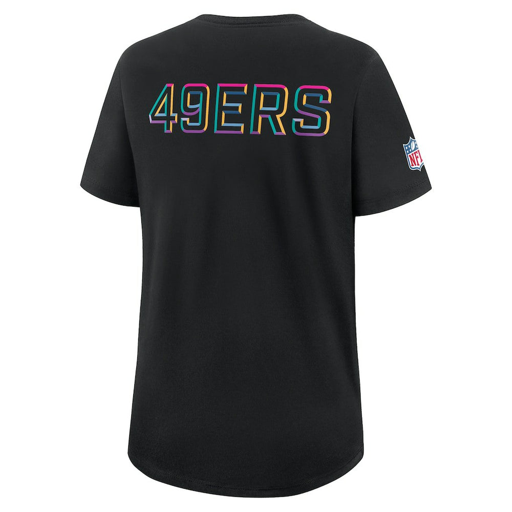San Francisco 49ers Women's 2025 NFL Crucial Catch Tri-Blend Dri-FIT T-Shirt - Black - Nike