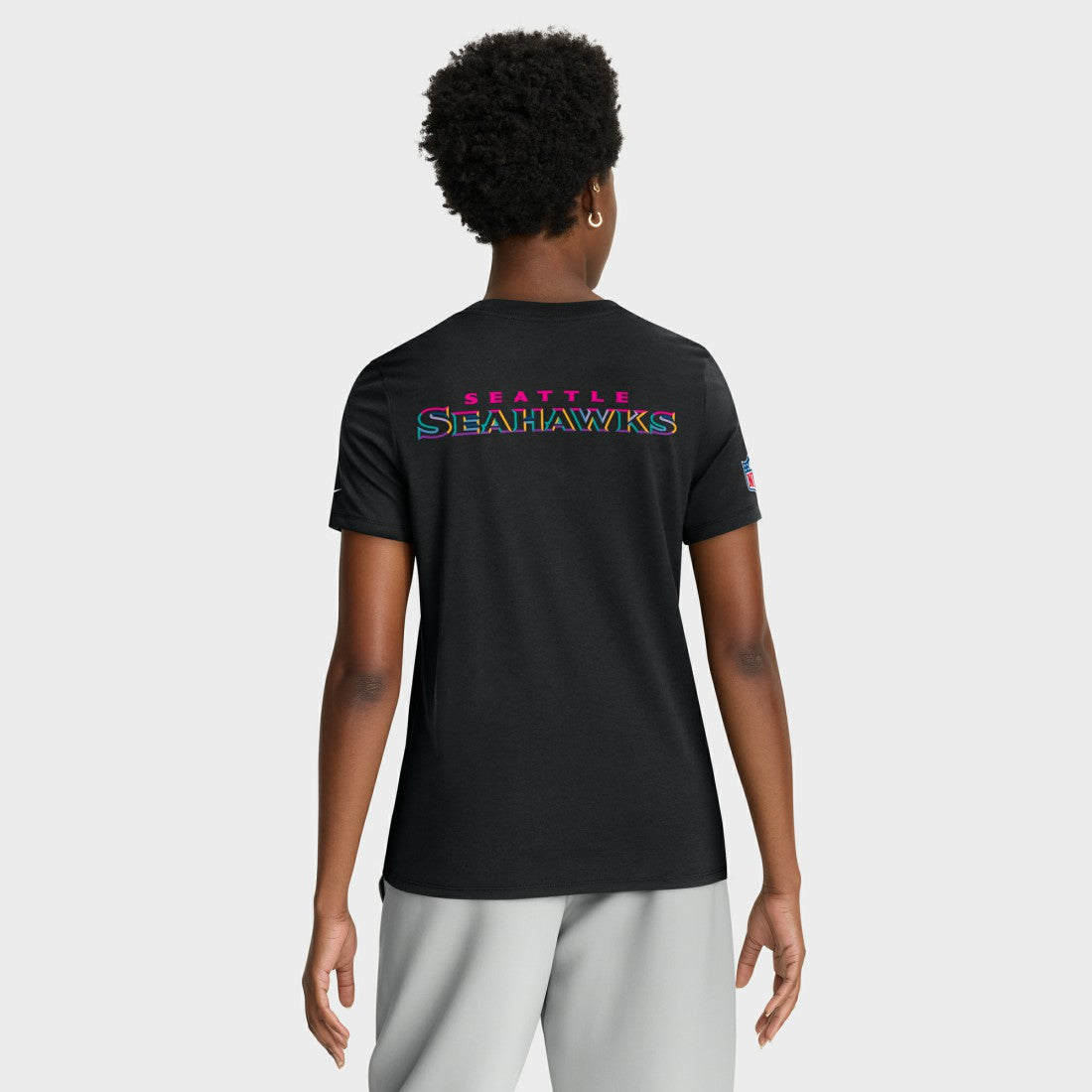 Seattle Seahawks Women's 2025 NFL Crucial Catch Tri-Blend Dri-FIT T-Shirt - Black - Nike