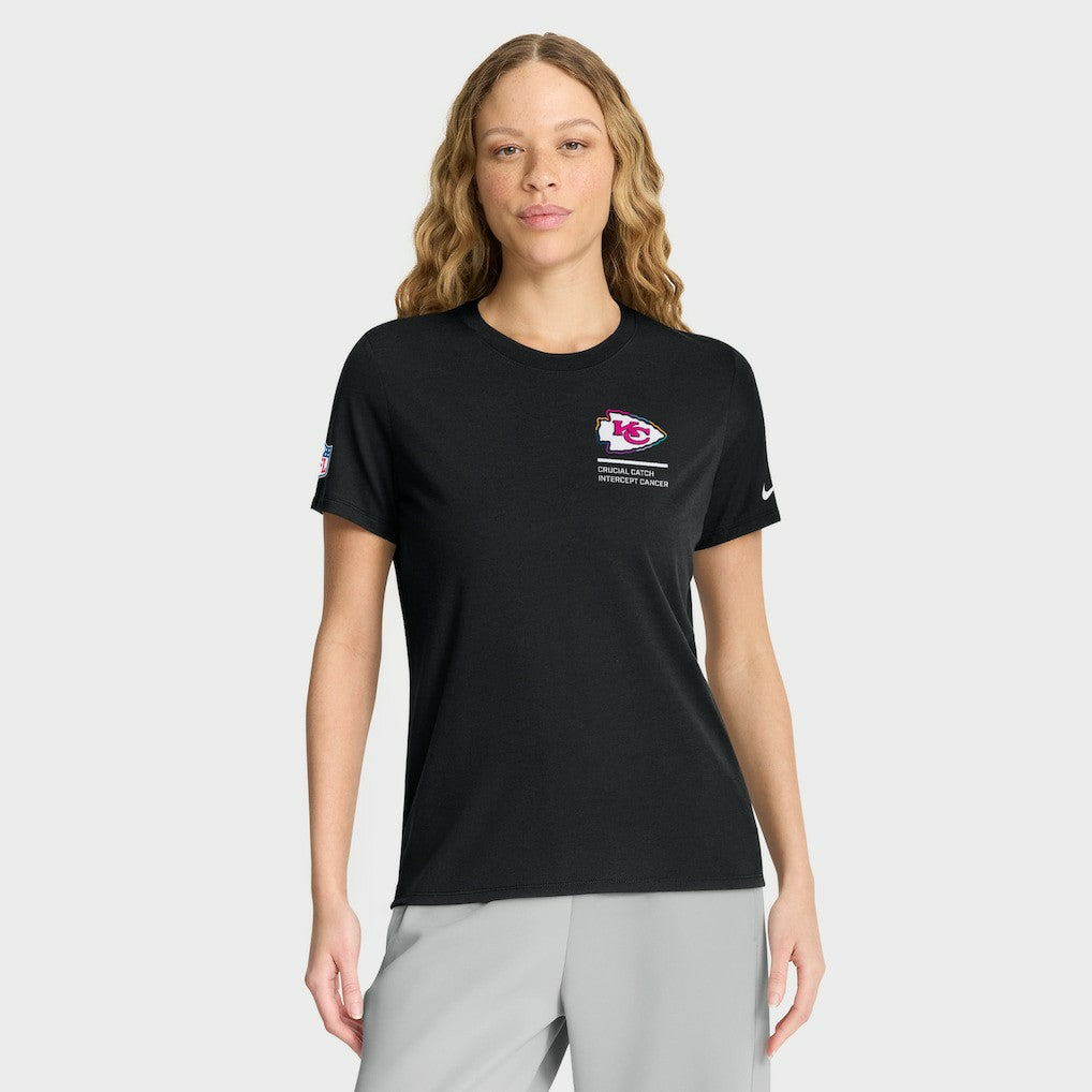 Kansas City Chiefs Women's 2025 NFL Crucial Catch Tri-Blend Dri-FIT T-Shirt - Black - Nike