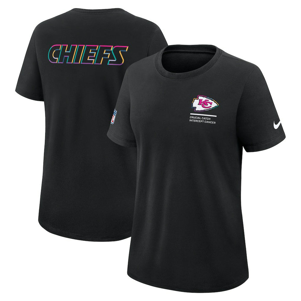 Kansas City Chiefs Women's 2025 NFL Crucial Catch Tri-Blend Dri-FIT T-Shirt - Black - Nike