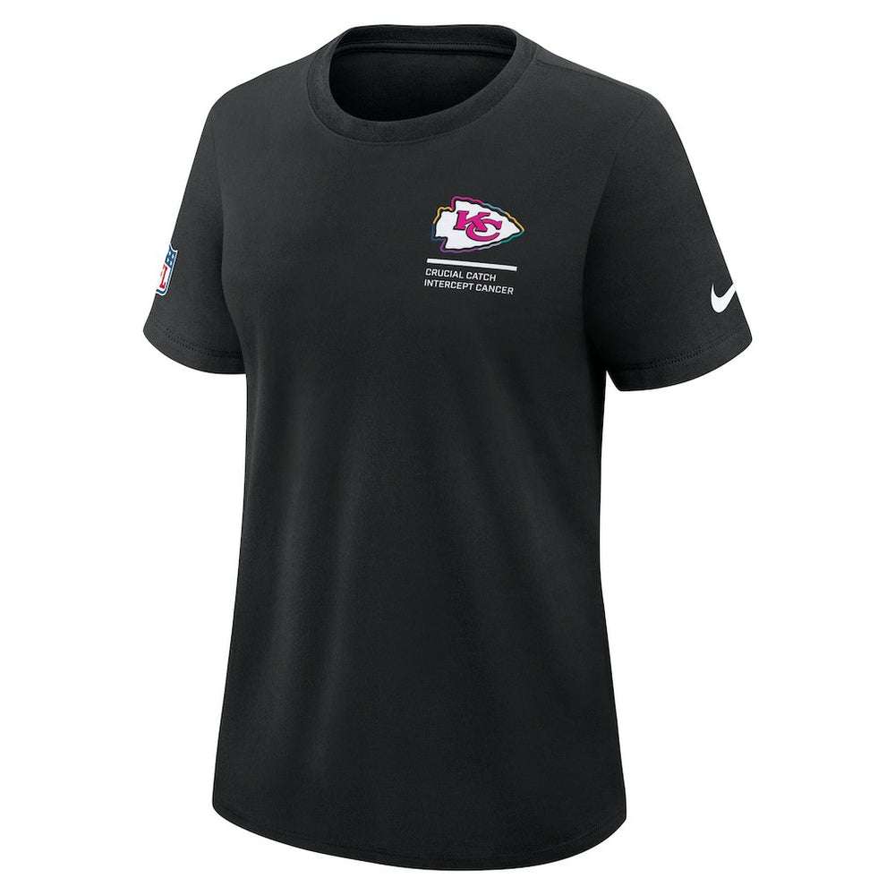 Kansas City Chiefs Women's 2025 NFL Crucial Catch Tri-Blend Dri-FIT T-Shirt - Black - Nike