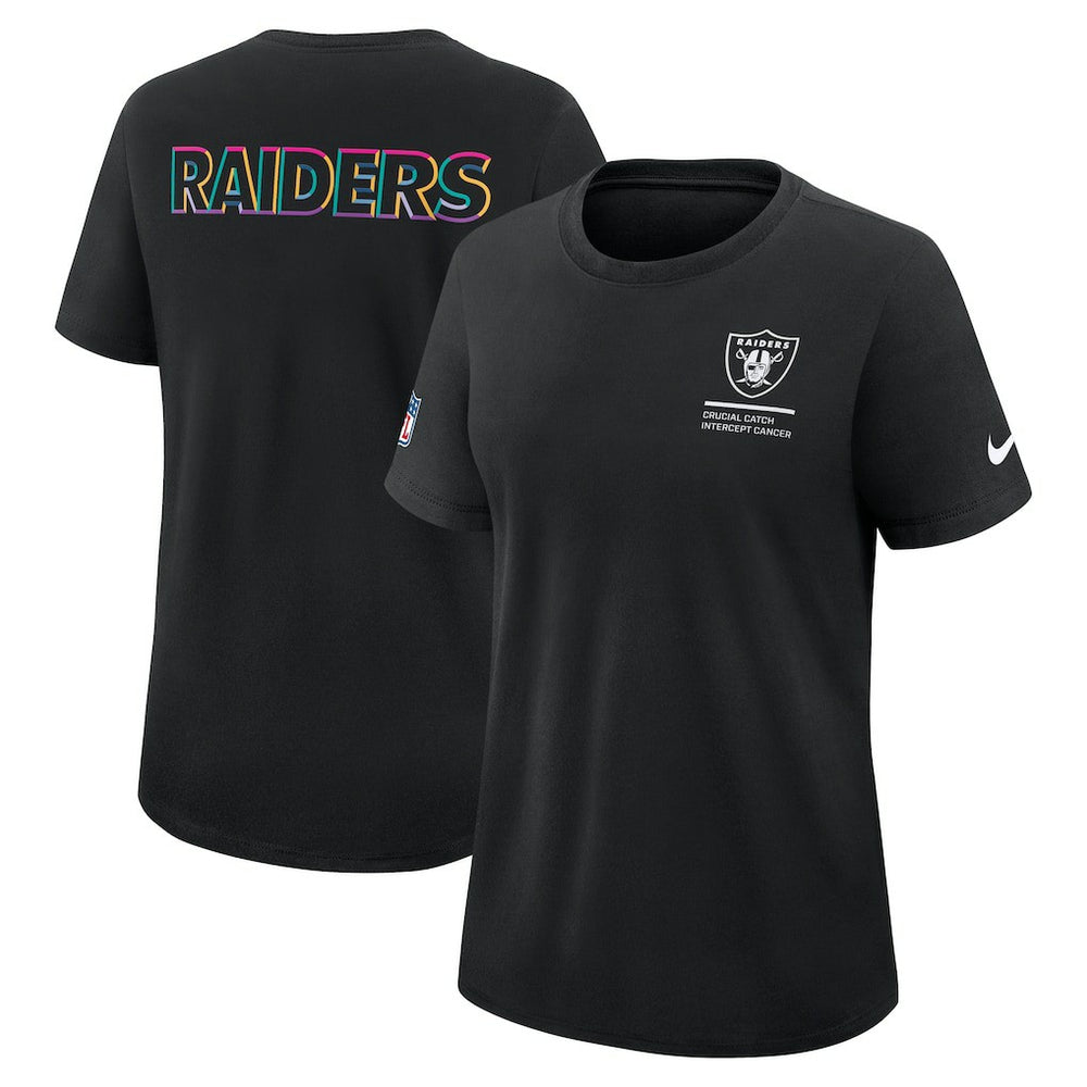 Las Vegas Raiders Women's 2025 NFL Crucial Catch Tri-Blend Dri-FIT T-Shirt - Black - Nike