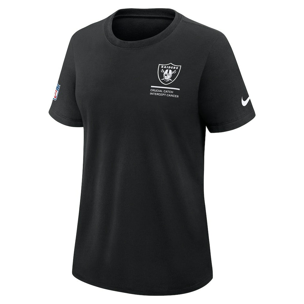Las Vegas Raiders Women's 2025 NFL Crucial Catch Tri-Blend Dri-FIT T-Shirt - Black - Nike